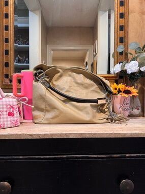 Gianni Conti tan hobo bag